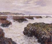 Claude Monet The Rocks near Pourville at Ebb Tide France oil painting artist